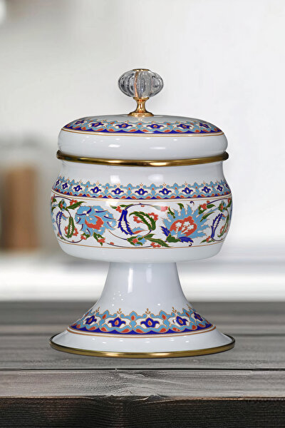 Picture of PR Home Hanzade Enamel Footed Candy Dish