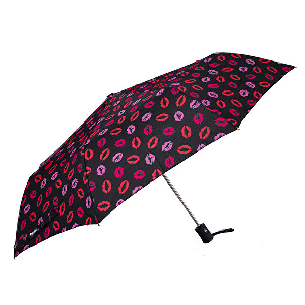 Biggbrella So005 Şemsiye Dudak Desenli Siyah. ürün görseli