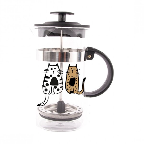 Biggdesign Cats in İstanbul Kahve ve Bitki Çayı için French Press, 1000 ML. ürün görseli