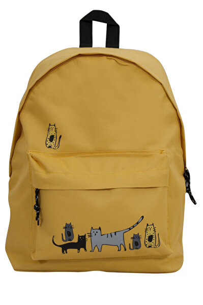 Biggdesign Cats Koleksiyon Sarı Midi Sırt Çantası. ürün görseli