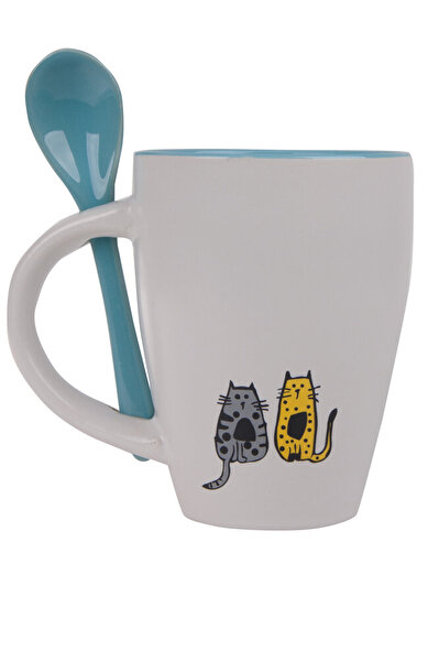 Biggdesign Cats Koleksiyon Kaşıklı Kupa. ürün görseli