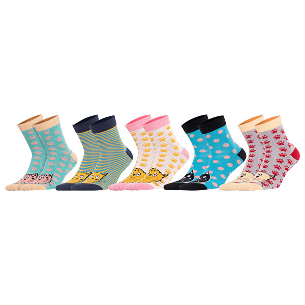 Picture of Biggdesign Cats Womens Socks, 5 Pack