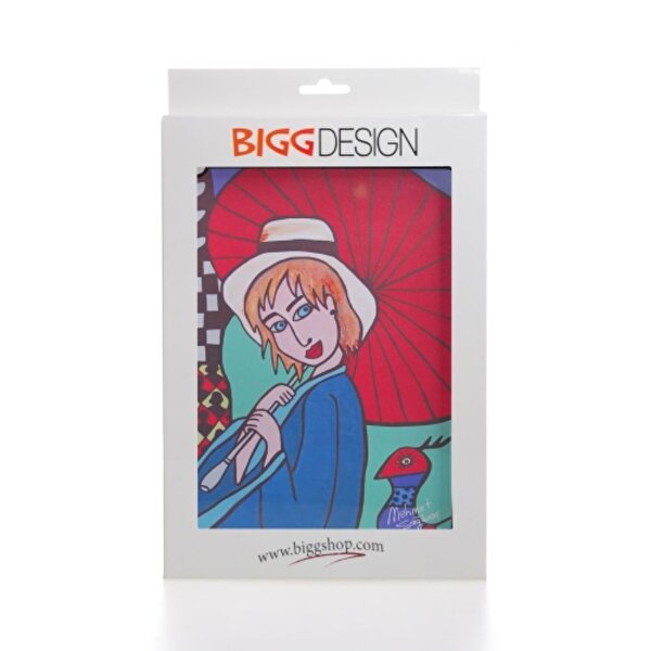 Biggdesign Beyaz Şemsiyeli Kız iPad Kapağı. ürün görseli
