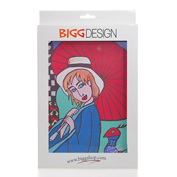 Biggdesign Siyah Şemsiyeli Kız iPad Kapağı. ürün görseli