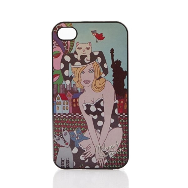 Biggdesign iPhone 5/5S Siyah Kedili Kız Telefon Kapağı. ürün görseli