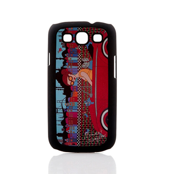 Biggdesign Arabalı Kız Siyah Samsung Galaxy S3 Telefon Kapağı. ürün görseli