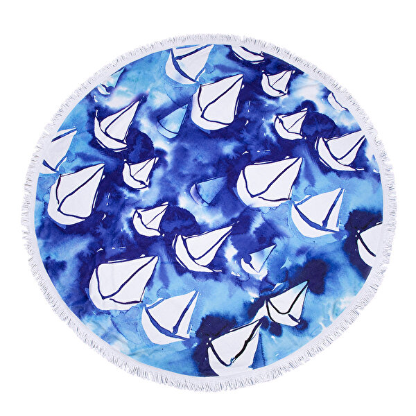 Picture of Anemoss Sailboat Round Beach Towel