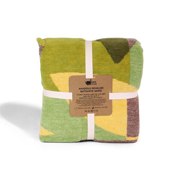 Picture of Bigghome Botanik  Çift Kişilik Battaniye 200 x 220 cm