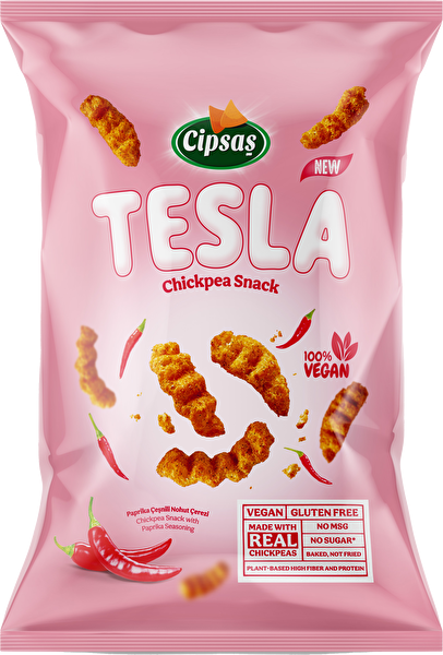 Picture of Tesla - Paprika Flavored Hummus Chips 65 G