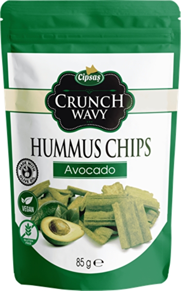 Picture of Cipsaş Crunch Wavy Avocado Flavored Hummus Chips 85 g