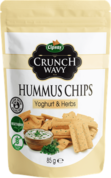 Picture of Cipsaş Crunch Wavy Yoghurt & Herbs Flavored Hummus Chips 85 g