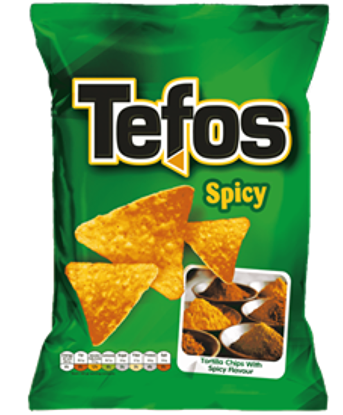 Picture of Tefos Corn Chips with Spicy Flavor 120 g