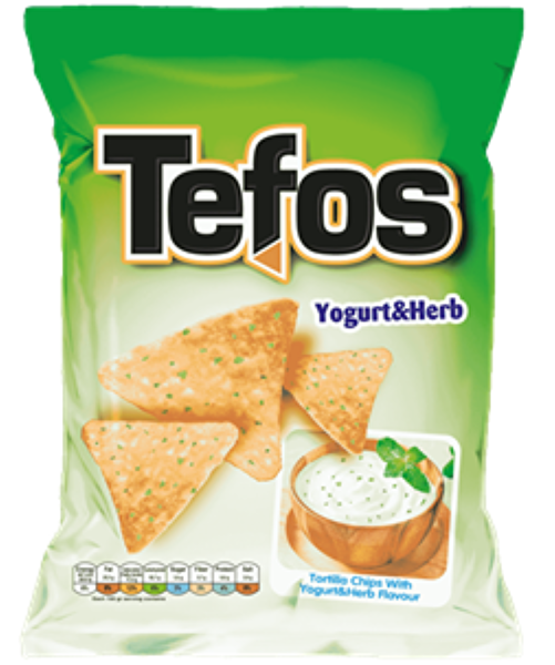 Picture of Tefos Corn Chips with Yoghurt & Herb Flavor 41 g