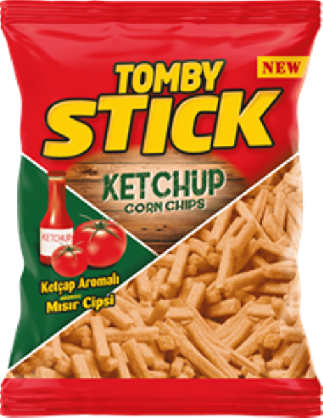 Picture of Tomby Stick Corn Chips with Ketchup Flavor 18 g