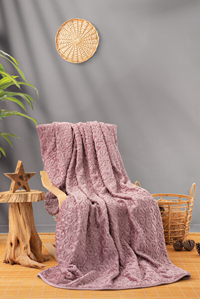 Picture of Cotton Box Emboss Blanket – Double Dusty Rose 