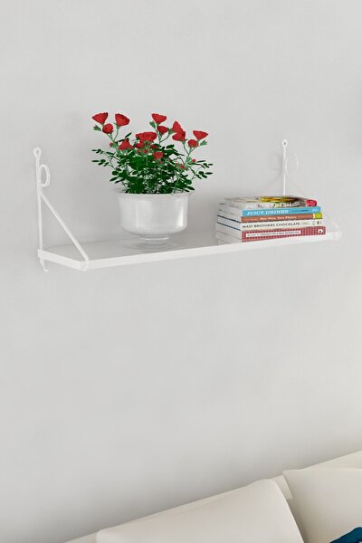 Picture of Decormet Seramoni Raf Seti 1 Raflı 200*720 Metal Beyaz+Ahşa