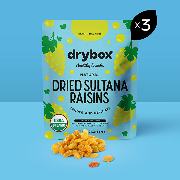 Picture of Drybox Dry Sultana Raisin - pillow pack (56gr) 2OZ