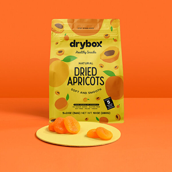 Picture of Drybox Dry apricot - ﬂat bottom (5x56=280gr) 10OZ