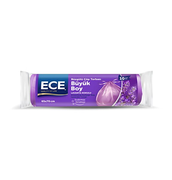 Picture of Ece Drawstıng Garbage Bag Lavender Large 65x70cm 10pcs (25)