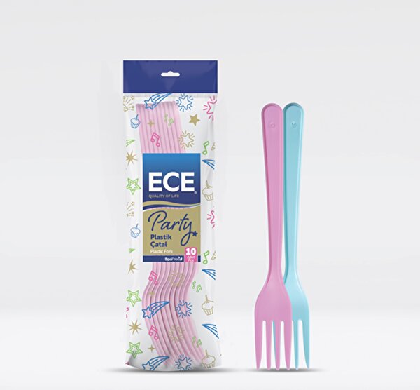 Picture of Ece Plastıc Party Fork Blue 10pcs (50)
