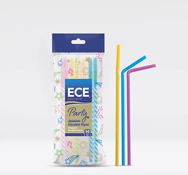 Picture of Ece Party Wrapped Flexıble Straws 50pcs (24)