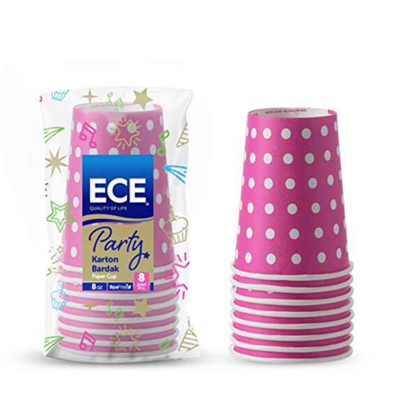Picture of Ece Party 8 Oz Paper Cup Pınk 8pcs (24)