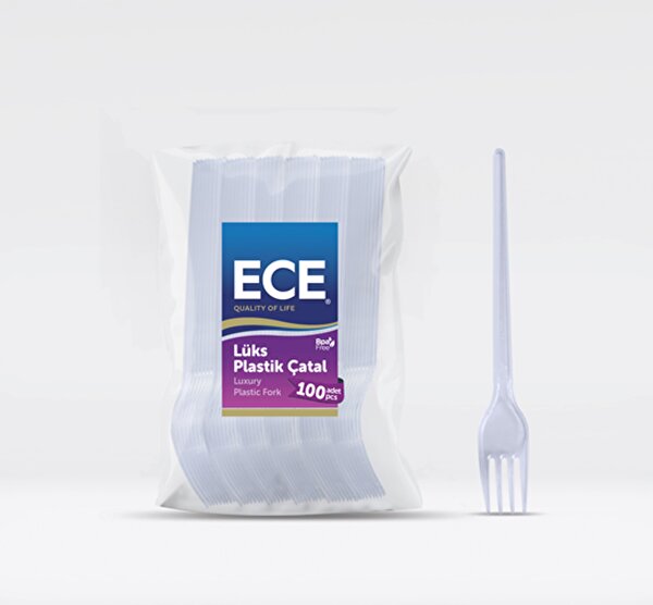 Picture of Ece Plastıc Fork Crystal Luxury 50pcs (20)