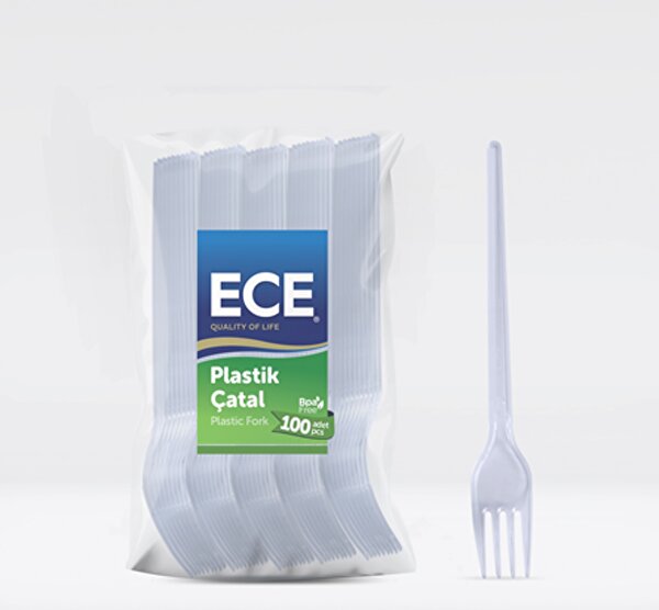 Picture of Ece Plastıc Fork Eco Whıte 100pcs (24)
