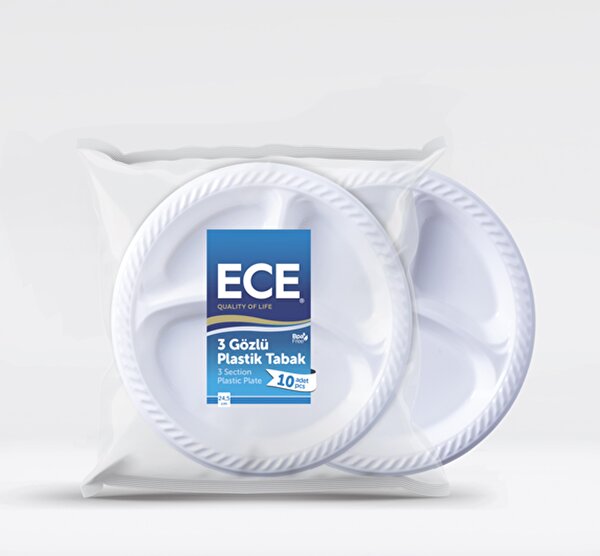 Picture of Ece Plastıc 3 Sectıon Plate 10pcs (30)