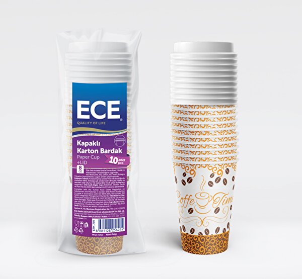 Picture of Ece 8 Oz Paper Cup + Hot Lıd 10pcs (36)