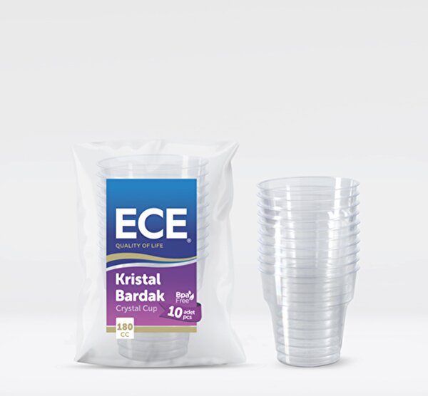 Picture of Ece Plastıc Crystal Cup 180cc 10pcs (45)