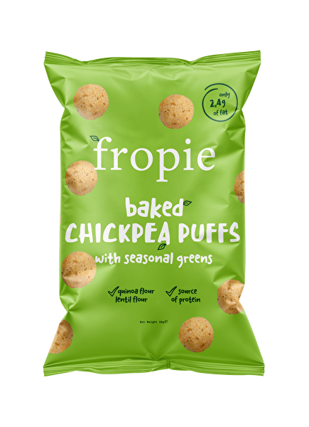 Picture of Fropie Baked Chickpea Puffs - Seasonal Greens