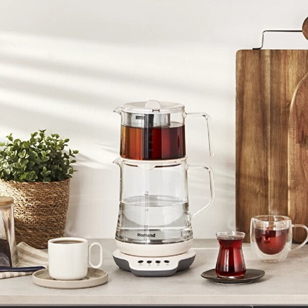 Picture of Homend Royaltea 1749H Talking Glass Tea Maker White