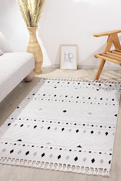 Picture of Koza Halı Malta Cream Black Rug 33412A 160 x 230