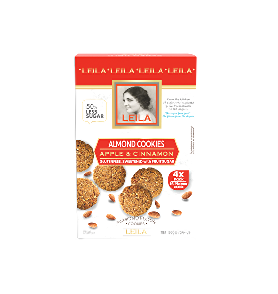 Picture of Leila Almond Cookie Apple & Cinnamon 160 Gr