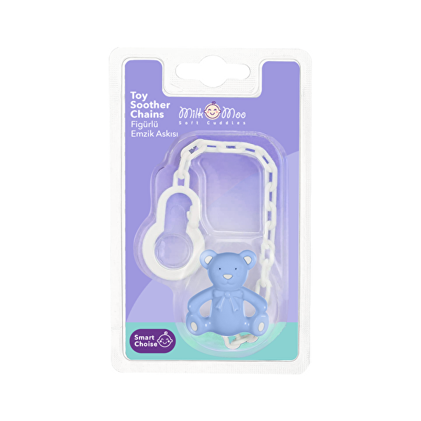 Picture of Milk&Moo Figured Pacifier Strap Blue