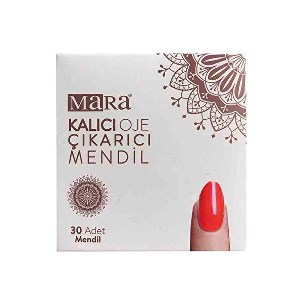 Picture of Mara Permanent Nail Polish Remover Acetone Wipes 30 Pcs