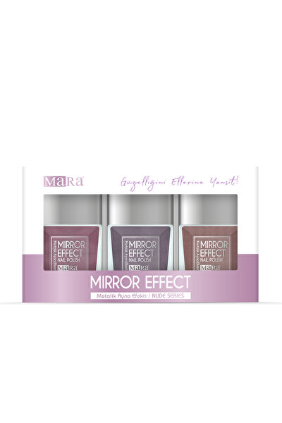 Picture of Mara Mirror Effect Nail Polish 15 Ml*3 - Nude Series Pink/Lilac/Brown