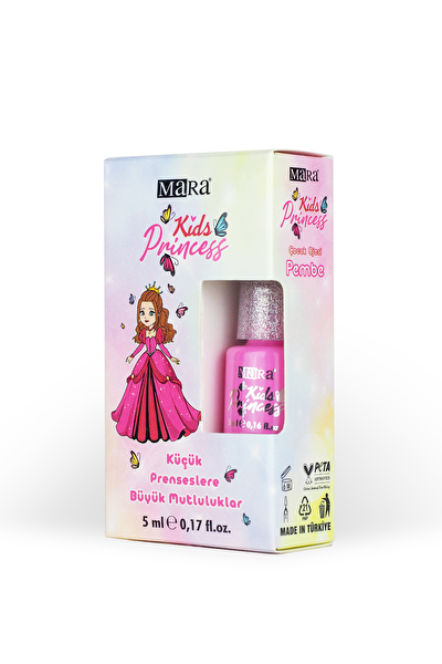 Picture of Mara Princess Washable Water-Based Kids Nail Polish -  Pink (With Files As A Gift) 5 Ml.
