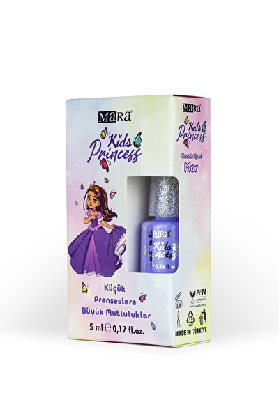 Picture of Mara Princess Washable Water-Based Kids Nail Polish -  Purple (With Files As A Gift) 5 Ml.