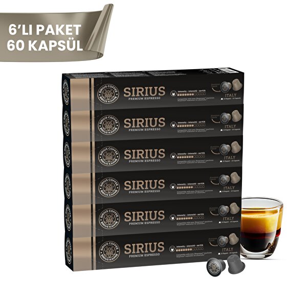 Picture of Sirius Nespresso  Compatible Capsule Coffee 7 Italy Set Of 6 (60 Capsule)