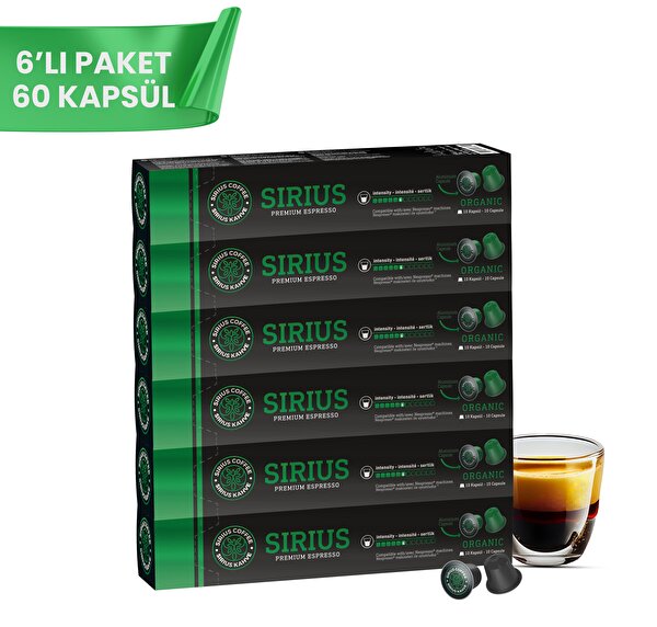 Picture of Sirius Nespresso  Compatible Capsule Coffee 6 Organic Set Of 6 (60 Capsule)