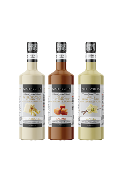 Picture of Nish Chocolate, Caramel, Vanilla Syrups Set Of 3 (3x700ml)