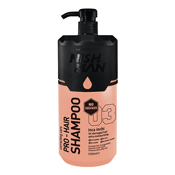 Picture of Nishman Professional Hair Shampoo 03 (Sulfate Free) (inca inci Complex)