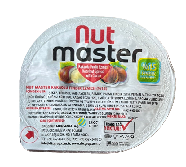 Picture of DKC Hazelnut Spread With Cocoa %15 20 g Pastıc Thermoform