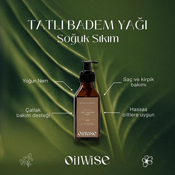 Oilwise Besleyici ve Yumuşatıcı Soğuk Sıkım Tatlı Badem Yağı 100 ml. ürün görseli