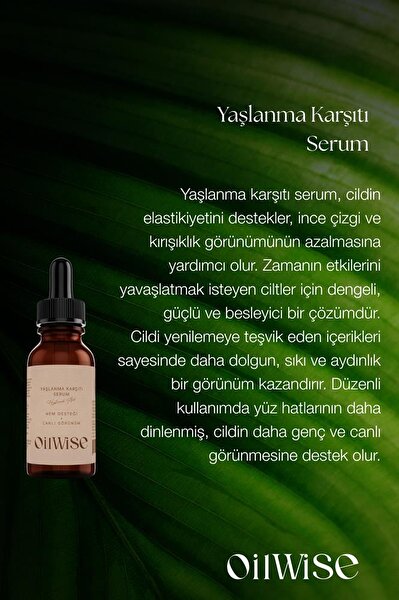Picture of Oilwise Hyalüronik Asit Kırışıklık ve Yaşlanma Karşıtı Serum 30 ml