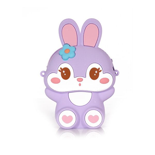 Ogi Mogi Toys Silikon Mor Tavşan Omuz Çantası. ürün görseli