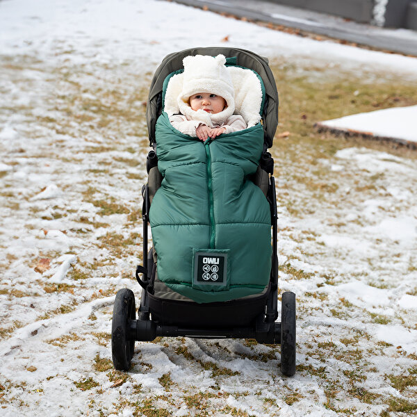 Picture of Owli Footmuff Pine Green 6-36 M