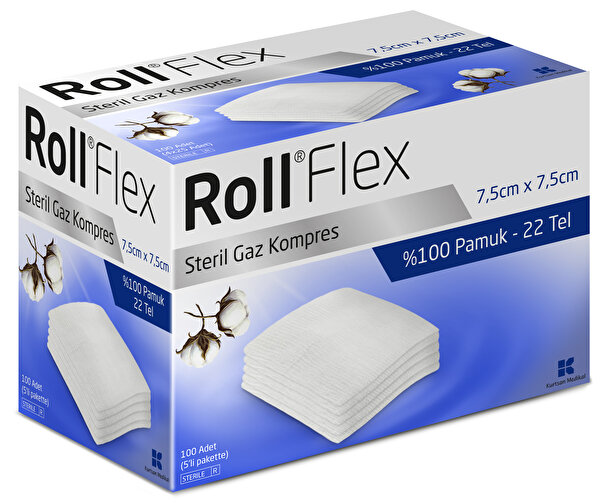 Picture of Roll Flex Sterile Gauze Compress 7.5x7.5cm 25pcs